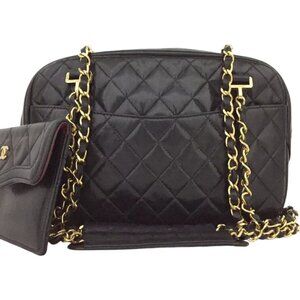 6971255AR (X6) Chanel Shoulder Bag Matelasse Black Lambskin